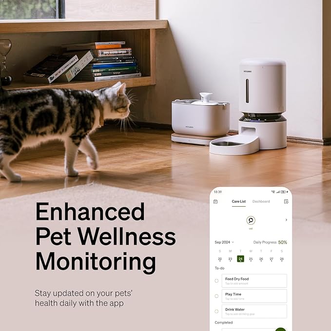 PETLIBRO Automatic Cat Feeder with Camera, 1080P HD Video with Night Vision, 5G WiFi Pet Feeder + 2-Way Audio, Low Food & Blockage Sensor, Motion & Sound Alerts for Cat & Dog Single Tray (Pack of 4)