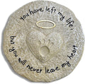 Lily's Home Pet Memorial Stone - Cat or Dog Grave Marker - Durable Waterproof Garden Memorial Stone for Indoor and Outdoor Use - Sympathy Gift for Pet Loss - Heart with Paw