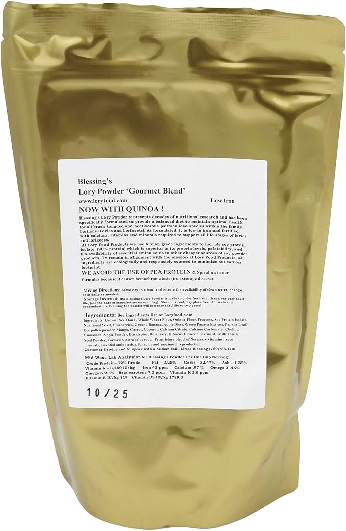 Blessings Gourmet Lory Powder Dry Lorikeet Food (2Lb)