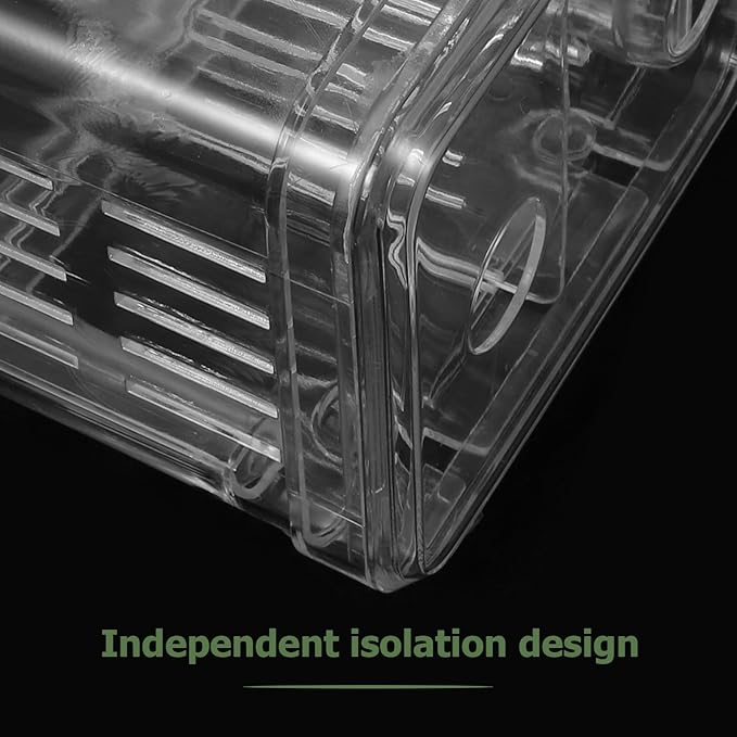 Yardwe 2pcs Fish Breeding Box: Aquarium Fish Breeding Isolation Box Floating Hatchery Incubator - Small Separator for Guppy Shrimp Betta