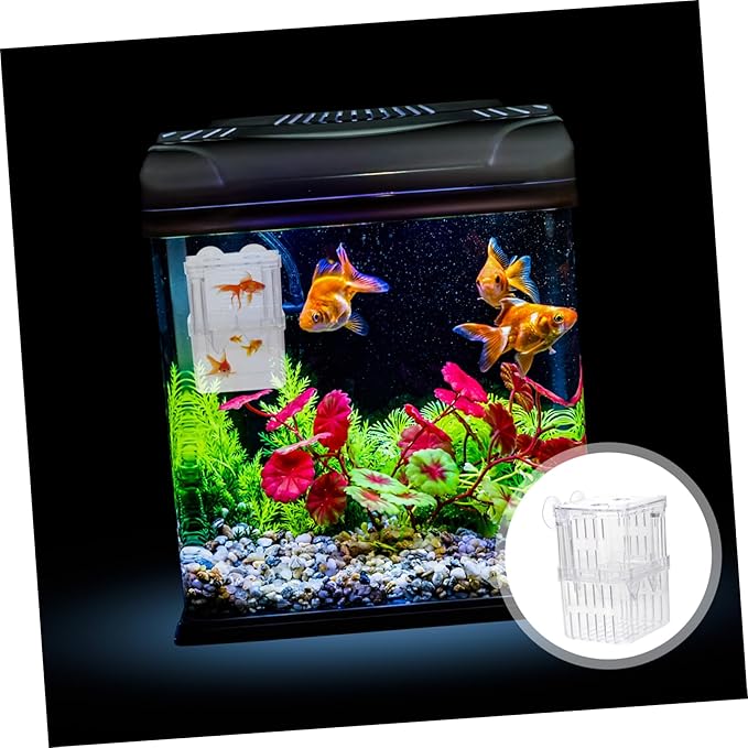 3-Piece Fish Breeder Box Set Plastic Aquarium Separator for Fish Tank Breeding