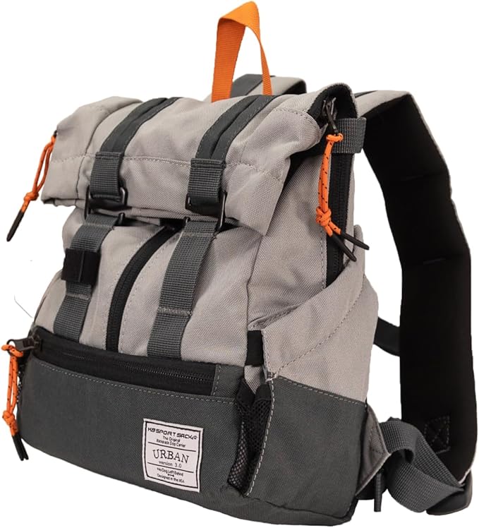 K9 Sport Sack Urban 3 - X-Small, Concrete - Ideal for Dogs with 9-12” Back Length - Dual-Use, Backpack-Style Carrier + Everyday Pack