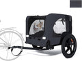 Anwick Dog Bike Trailer, Heavy Duty Dog Trailer for Bicycle, Cart Pet Bike Carrier with 3 Doors, 16" Wheels, Flag, Collapsible to Store, Pet Cart Bicycle Carrier for Small and Medium Pets