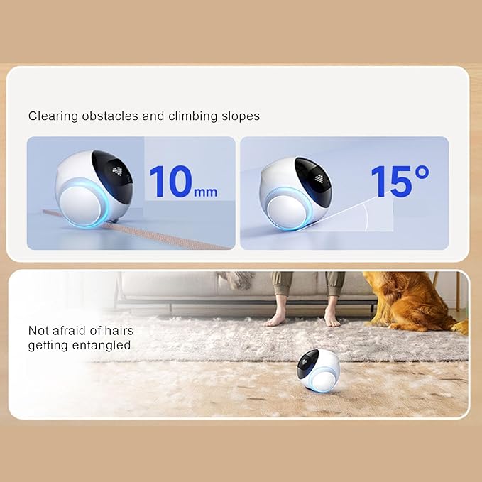 VBESTLIFE Pet Camera Robot, Movable Indoor Camera with Auto Charging & 1080P Video with 2 Way Audio and Motion Tracking for Cats, Dogs, Baby and Elderly