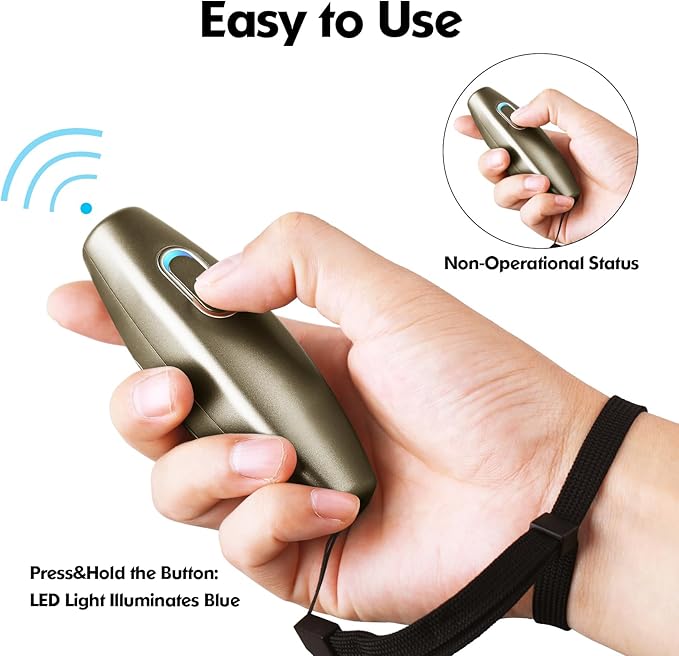Ultrasonic Dog Barking Deterrent, 2 in 1 Dog Training and Bark Control Device, Anti-Barking Device, Dog Silencer, Ultrasonic Dog Whistle, Indoor&Outdoor, up to 16.4 Ft Large Control Range(Brown)