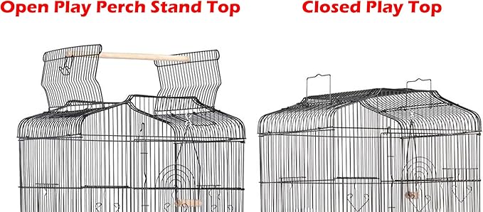 36" Portable Bird Cage for Quaker Indian Ring Neck Small Parrots Cockatiels Sun Parakeets Green Cheek Conures Finches Canary Budgies Lovebirds Parrotlets Medium Size Travel Bird Cage