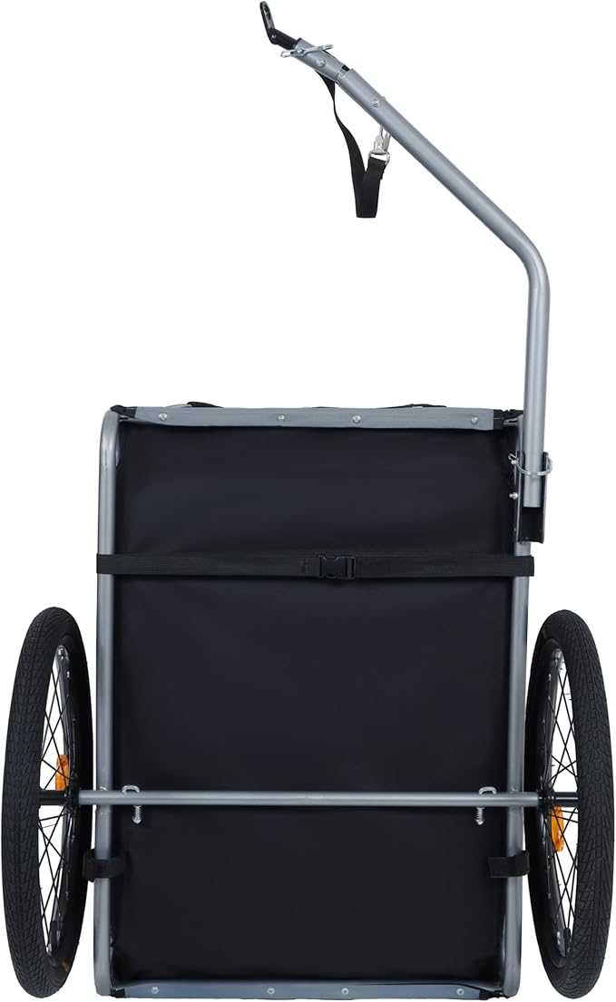 Large Dog Bike Trailer, All-Terrain Pet Carrier, Cargo Carrier, Durable Steel Frame for Travel, Cycling, Outdoor Adventures