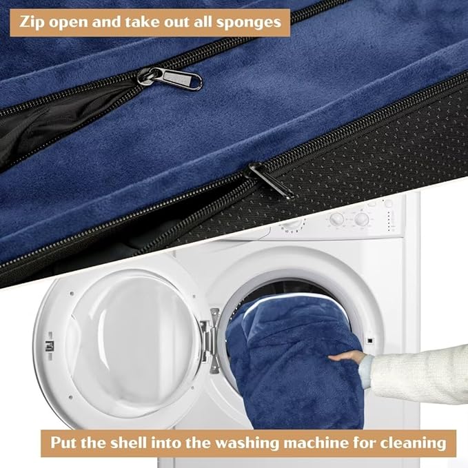 Comfort Expression Orthopedic Dog Bed for Extra Large Dogs 45x35 Inch, Waterproof Egg Crate Foam XL Pet Bed with Removable Bolsters, Dog Couch with Washable Cover & Non-Slip Bottom, Navy Blue