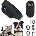 Dpofirs Pet Collar Camera, Cat Collar Camera with 0.96 Inch LCD Screen, Smart 360 Dog Camera, 170 Degree Wide Angle Pet Sport Action Camera for Video Records Indoor Outdoor