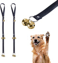 Leather Dog Doorbells for Door Knob, Adjustable Brass Potty Training Bells for Puppy to Go Outside, Easy Dog Door Bell for Potty Training