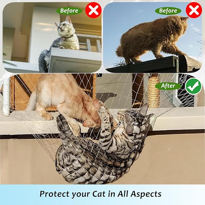Cat Balcony Net 10x26ft Anti-Fall Fence Net Dog Fence Nets,Small Patio for Apartment Balcony Protection for Balcony Window Stairs Netting