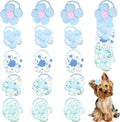 20 Pcs Handmade Cute Puppy Hair Bows, Flower Bowknot with Rubber Bands for Small Dog Hair Ties Accessories Sky Blue