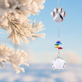 Pet Memorial Gifts Crystal Suncatcher: Dog Memorial Gifts, Loss of Dog Sympathy Gift, Pet Bereavement Ornament in Memory of Dog Cat- Paw Shape Keepsake for Dogs Puppy Passing Away Remembrance (Round)