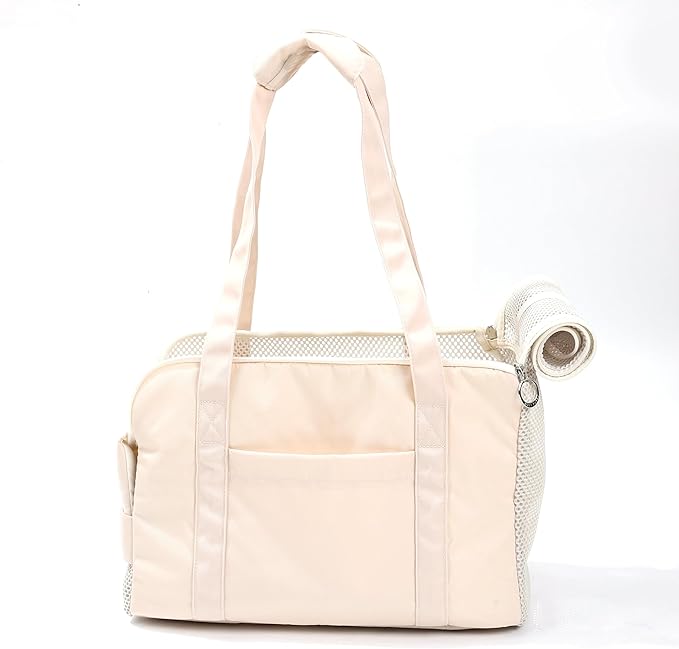 Pet Breathable Mesh Tote Bag, Pet Hands-Free Shoulder Bag,Dog and Cat Lightweight and Comfortable Pet Shoulder Bag, Pet Carrier Purse for Small Dog Cat（Can Hold 10 Pounds）