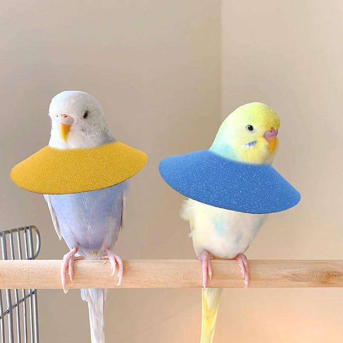 4pcs Bird Cone Collars, Anti-Grab Anti-Bite Bird Elizabethan Collars Parrot Cones for Lovebird Agapornis Budgerigar Cockatiel Cockatoo, Neck Safe Wound Safety