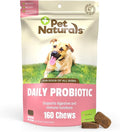 Pet Naturals Probiotics for Dogs – 160 Soft Chews, Dog Probiotic for Digestive & Gut Health Support with 120M CFUs + Prebiotics, Immune Support for Occasional Upset Stomach, Duck Flavor, All Breeds