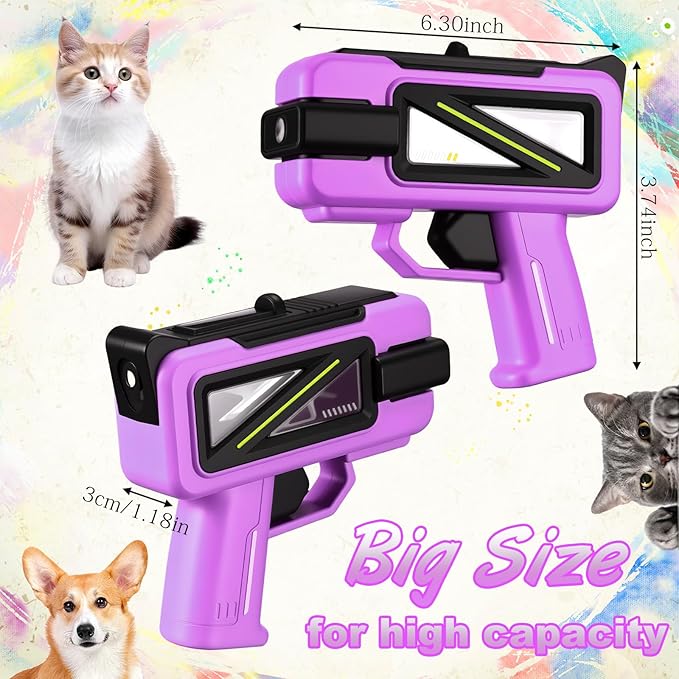 Geelin 2 Pcs Squirt Spray for Cats Dogs Cute Purple Training Squirt for Cats Deterrent Water Spray Pistols for Dogs Pets Training