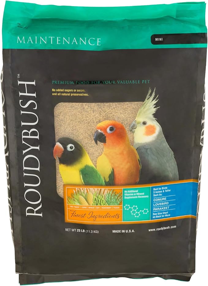 RoudyBush Daily Maintenance Bird Food, Mini, 25-Pound (225MIDM)