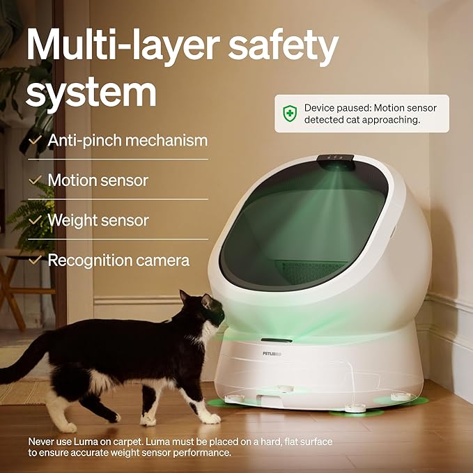 PETLIBRO Luma Automatic Cat Litter Box AI-Camera Waste Analysis, Auto Odor-Control Self Cleaning Cat Litter Box with Multi-Cats Recognition, Smart App Usage Tracking, Safety Sensors and Large Open Top