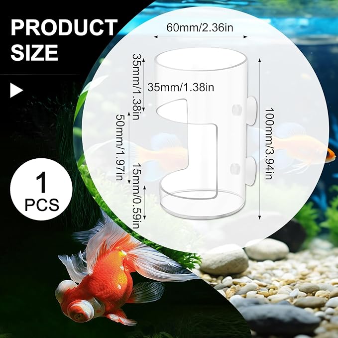 Fish Feeder,Breeder Box for Fish Tank,Breeder Box for Aquarium,Food Vacation Feeder,Feeding Tray with Suction Cup,for Round Aquariums, Hollow Floating-Sinking & Shrimp Food Holders