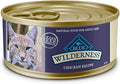 Blue Buffalo Wilderness High-Protein, Grain-Free Natural Wet Food for Adult Cats, Chicken Paté, 3-oz, 24-Pack