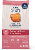 Natural Balance Limited Ingredient Adult Dry Dog Food with Healthy Grains, Salmon & Brown Rice Recipe, 12 Pound (Pack of 1)