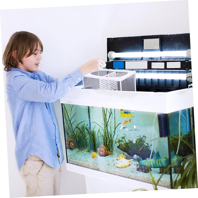 BESPORTBLE Aquarium Fish Breeding Box Isolation Net Incubator for Fish Tank High-Grade Material Increases Survival Rate Visible Mesh Design for Easy Observation
