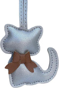 Soft Leather Bow Charm Handmade Fashionable Cat-Themed for Phone Camera Strap & Collar Decoration Stylish Bowknot Bag Charm