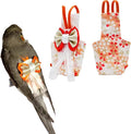 Bird Flight Suits Diapers, Parrot Flight Suits Diapers for Monk Parakeets, Cockatiels Flight Suits, Parrot Clothes, Bird Training Nappy Suit Liners Clothes (M, Orange)