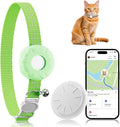 Cat Tracker, Lightweight Pet Tracker for Cats, Cat GPS Tracker Compatible with Apple Find My App(Only iOS), Waterproof, Real-Time Tracking, No Monthly Fee, Smart Alerts