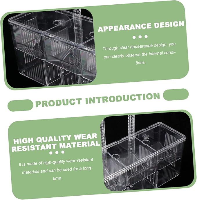 Aquarium Isolation Box Fish Breeding Box Incubator Guppy Breeding Tank Holder
