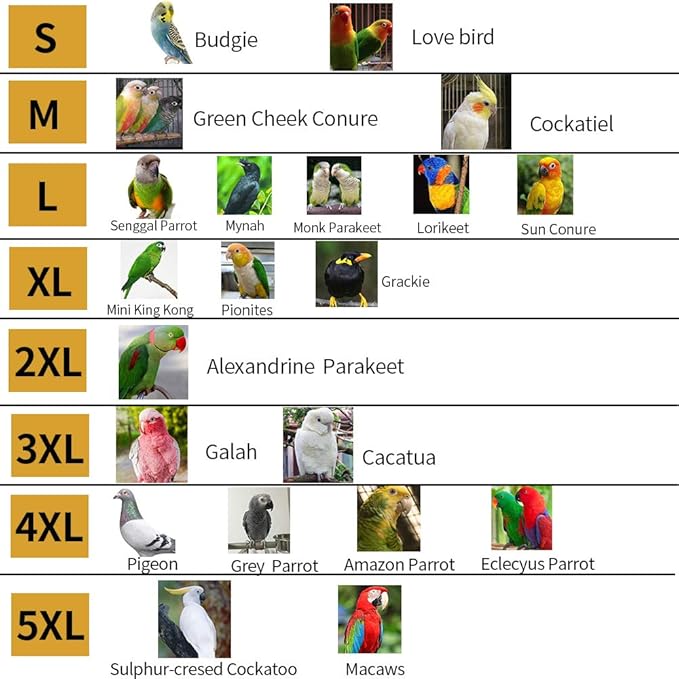 Parrot Diaper Bird Flight Suit, Bird Clothes, Waterproof Lining Pet Bird Supplies (XL, Red)