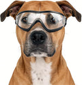 Namsan Clear Dog Goggles Large Breed, UV-Protection Doggie Sunglasses for Medium to Large Dogs, Outdoor Dog Eye Protection, Anti-Fog Anti-Dust Windproof Snowproof, Adjustable Straps, Transparent
