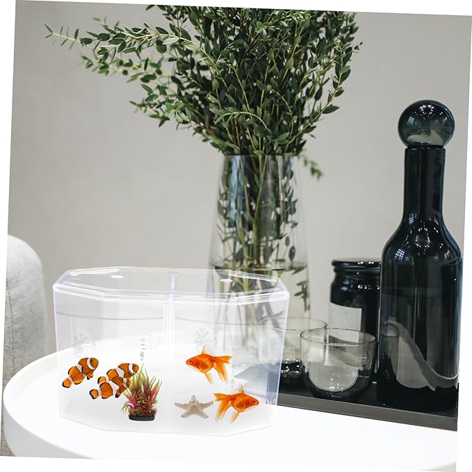 Transparent Fish Breeding Tank with Removable Divider Isolation Box for Fish Easy to Clean Hatchery Incubator for Protecting Home Aquarium