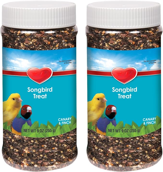 KayteeSongbird Treat Jar - Canary & Finch Size 9 oz (Pack of 2)