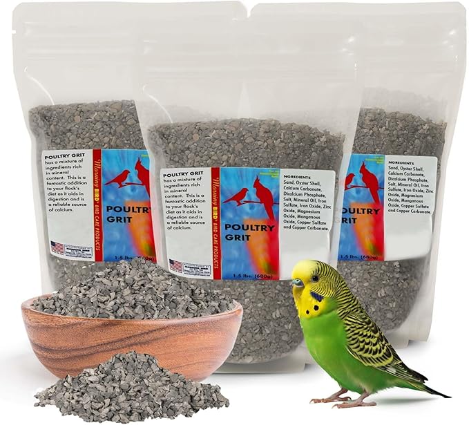 Morning Bird Poultry Grit for Birds 4.5 lbs (3-Pack, 1.5 lbs Each) - Mineral-Rich Supplement for Digestion & Calcium Support - Natural Poultry Feed Additive and Chicken Grit for Healthy Birds