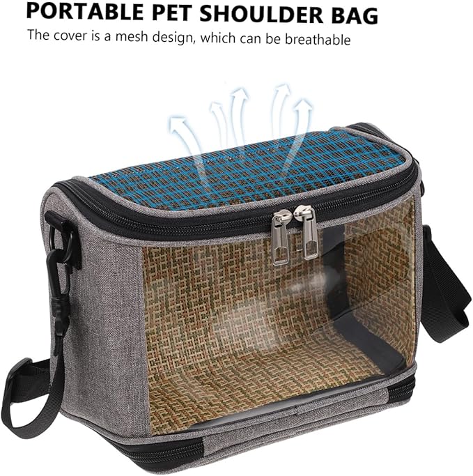 Parrot Carrier Bag with Crossbody Strap, Large Capacity Portable Bird Carrying Pouch for Outdoor Travel, Small Pet Birds Container in Gray