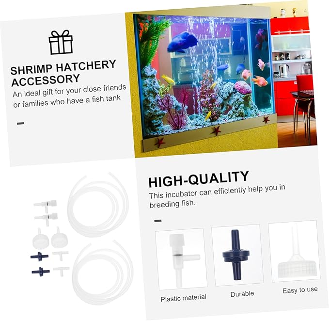 Kisangel 2 Sets Shrimp Hatchery DIY Kits with Soda Bottle Accessories Artemia Egg Hatching Kit for Aquarium and Fish Tank Easy to Install and Clean Efficient Brine Shrimp Breeding Tool with