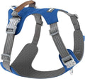 No Pull Dog Harness – Adjustable Reflective Nylon Vest for Small Medium Large Dogs, Escape Proof Training Harness with Leather Control Handle, Lightweight Aluminum Hardware (Royal Blue, M)
