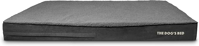 The Dog’s Bed Orthopedic Memory Foam Dog Bed Mattress, Plush Fabric, Grey Plush, XXXL, 6-Inch