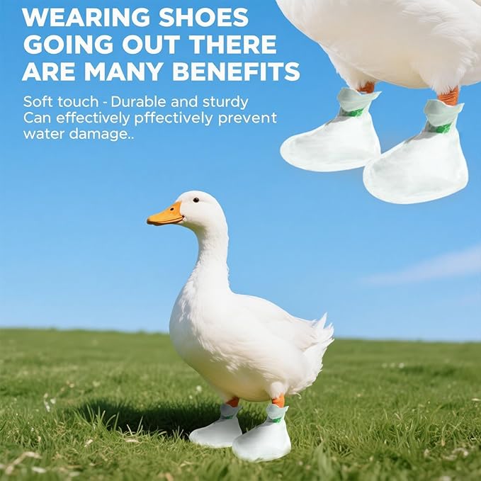 Disposable Boots for Real Duck Feet, Bumble Foot for Duck Supplies with Bandage, Large Size (Yellow, 40 PCS)