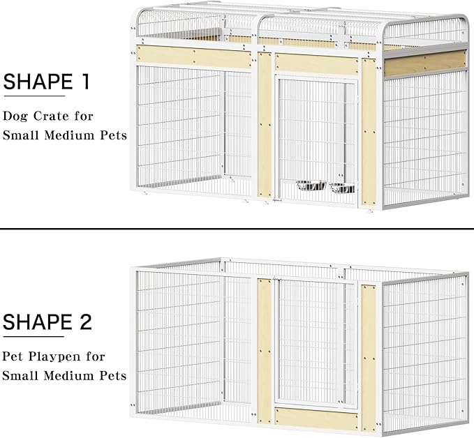 Large Bird Cage for Parakeets Outdoor Bird Aviary Parrot Cage with Perch, Birdcage for Macaws Canaries Parrots Budgie Lovebirds-White (2 Box Set)