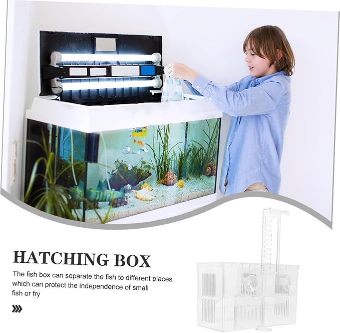 TOYANDONA Aquarium Breeding Isolation Box Hanging Fish Hatchery Cup Transparent Fish Fry Breeder Box for Safe Hatching Lightweight and Portable Design