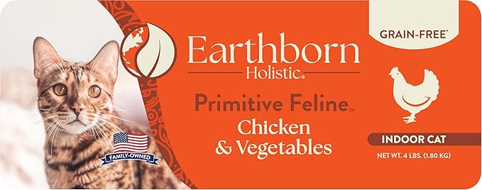 Earthborn Holistic Primitive Feline Grain-Free Dry Cat Food, 5 lb (71820)
