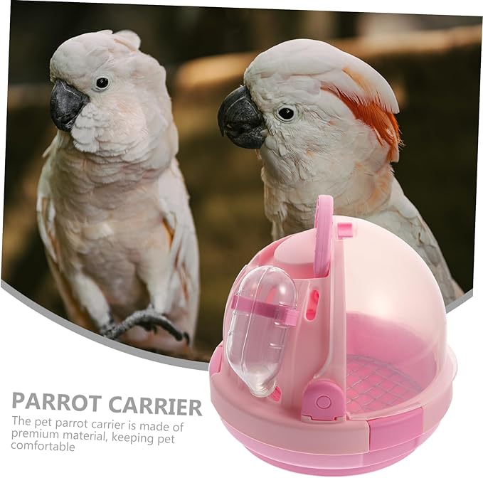 SUPVOX 1Set Portable Outdoor Bird Carrying Cage for Parrots and Birds Carrier with Space and Galvanized Mesh Pad for Pet Travel