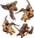 PINVNBY Natural Driftwood for Aquarium Fish Tank Decorations Assorted Branches Bearded Dragon Tank Accessories Terrarium Decor (6.5-12 inches/4 Pack)
