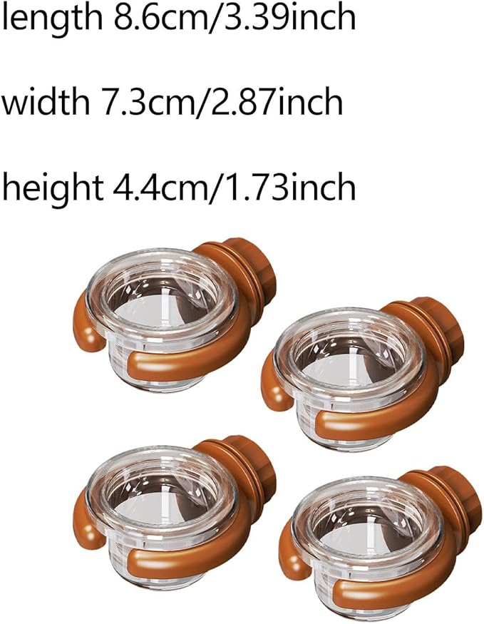 MYCENSE 4X Bird Water Feeder Accessory Sturdy Yard Transparent for Outside Multifunctional Hanging Gifts Food Container Decoration, Brown