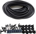 JIH Aquarium 50 Feet Standard 3/16" Black Flexible Airline Tubing with Black Plastic Connectors for Fish Tank,Terrariums, and Hydroponics