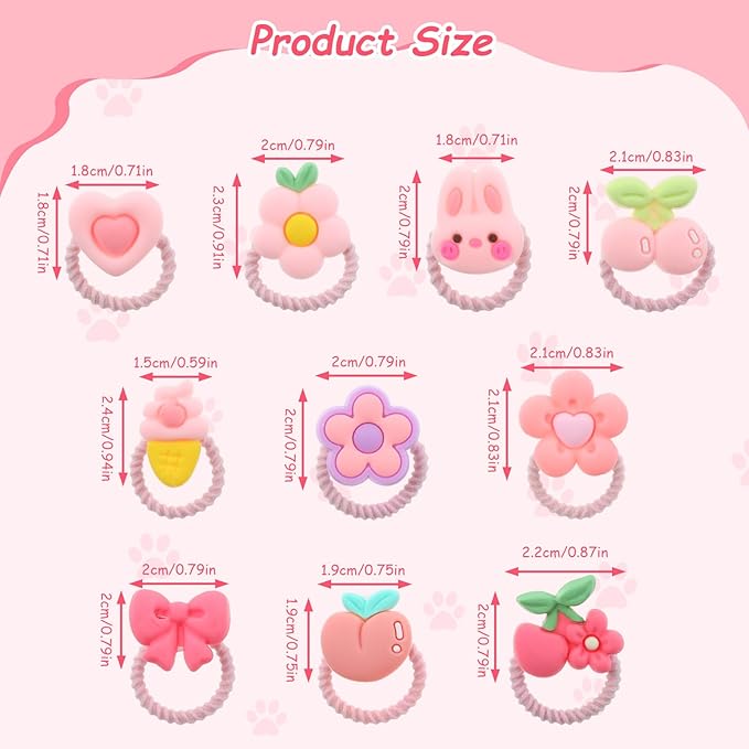 20 Pcs Dog Hair Bows with Rubber Bands, Cute Dog Bows, Mini Hair Ties Bulk, Various Styles Girl Dogs Accessories, Puppy Bow for Small Size Dogs Yorkie Shih Tzu Maltese (Pink)