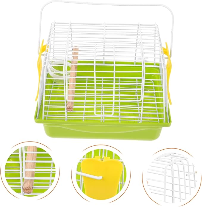 HANABASS 1Set Portable Bird Carrier Cage Travel Parrot Cage with Handle Convenient for Outings and Trips for Parrots and Birds Durable and Construction